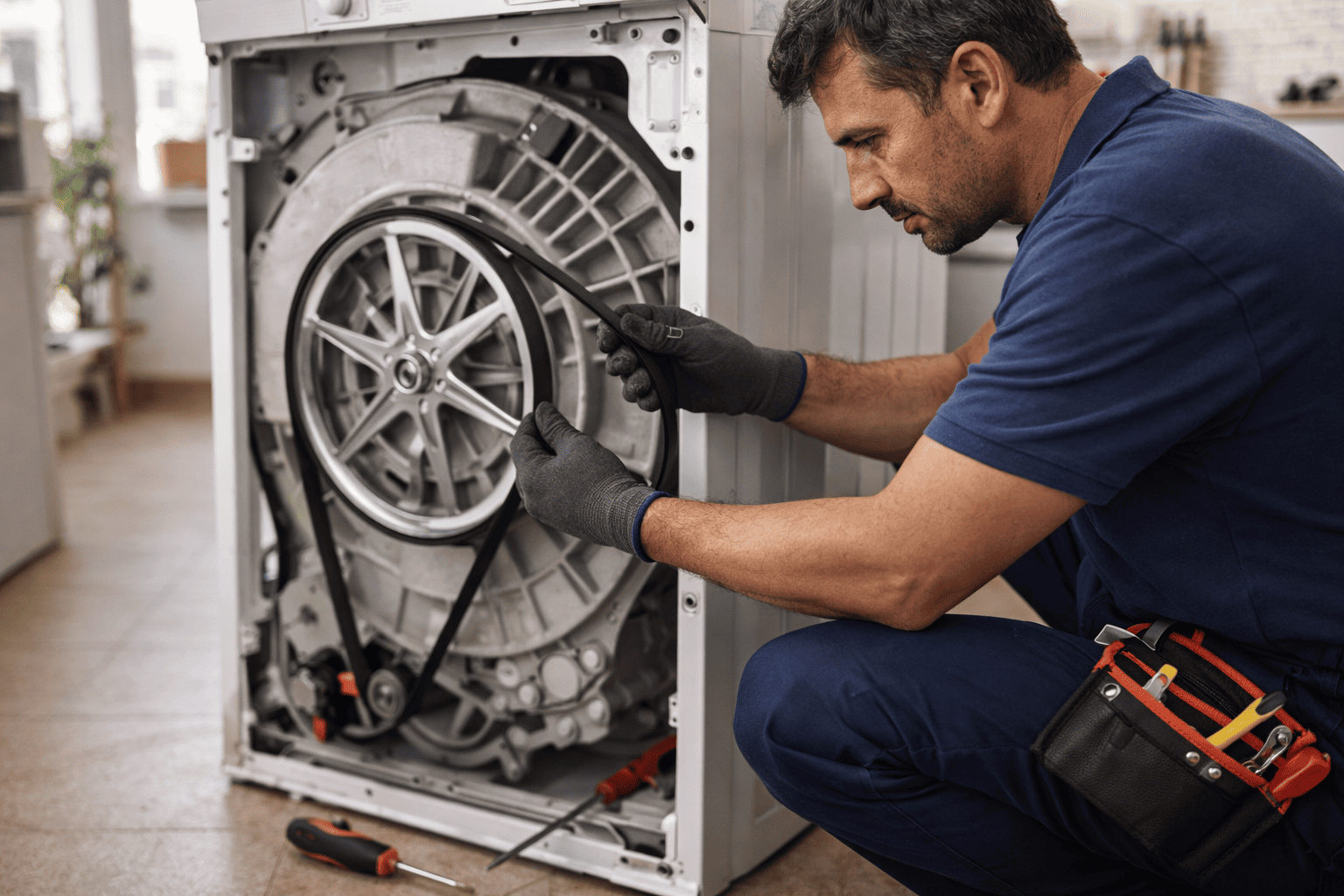 Troca de Correia Máquina de Lavar: 7 Sinais Urgentes