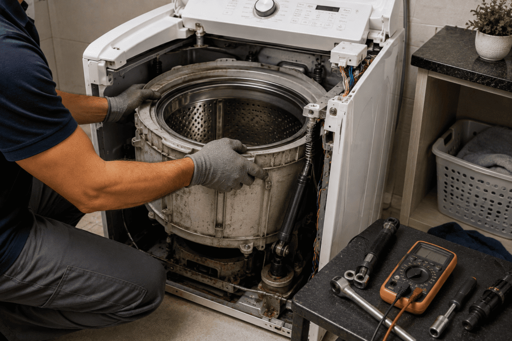 Máquina de lavar faz muito barulho centrifugando: 7 causas